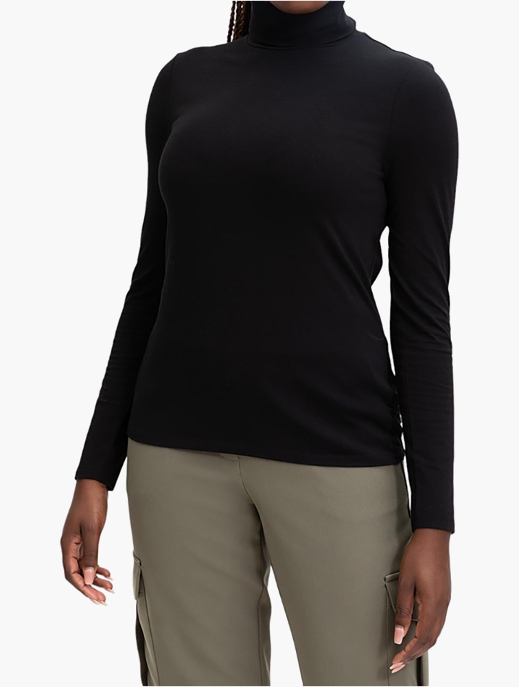 Black polo neck ladies discount